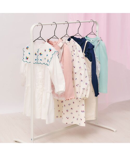 apres les cours（アプレレクール）の「【ジュニア対応】肩リボンフラワードッキングトップス（Tシャツ/カットソー・キッズ・ブルー/ピンク・140/130/80/120/110/100/90）」の10枚目の写真