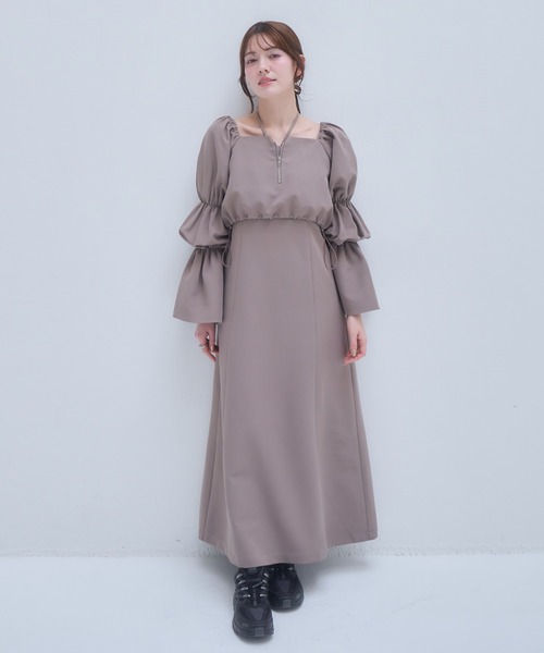 mellowneon(メロウネオン)の「2wayジップトップス&マルチワンピースセット(ワンピース・レディース・ブラック/モカ/ベージュ・SMALL/MEDIUM)」の20枚目の写真