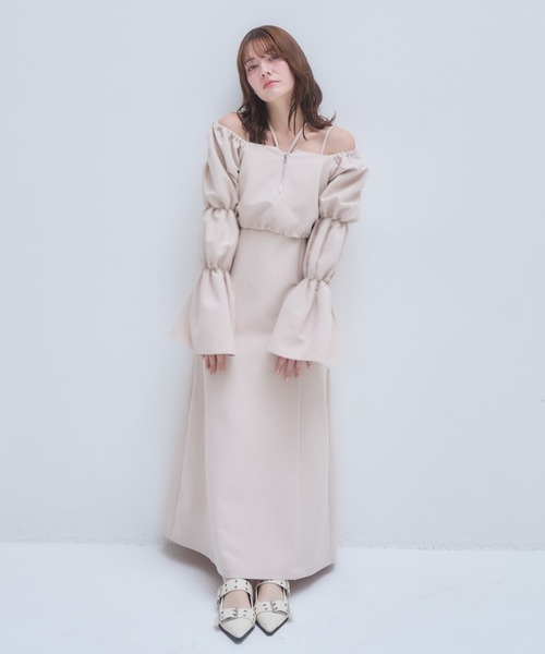 mellowneon(メロウネオン)の「2wayジップトップス&マルチワンピースセット(ワンピース・レディース・ブラック/モカ/ベージュ・SMALL/MEDIUM)」の11枚目の写真