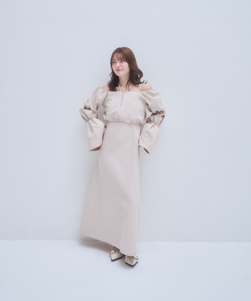 mellowneon(メロウネオン)の「2wayジップトップス&マルチワンピースセット(ワンピース・レディース・ブラック/モカ/ベージュ・SMALL/MEDIUM)」の7枚目の写真