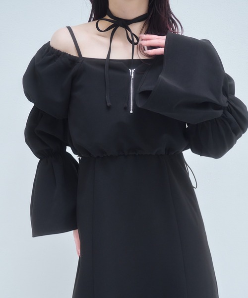 mellowneon(メロウネオン)の「2wayジップトップス&マルチワンピースセット(ワンピース・レディース・ブラック/モカ/ベージュ・SMALL/MEDIUM)」の14枚目の写真