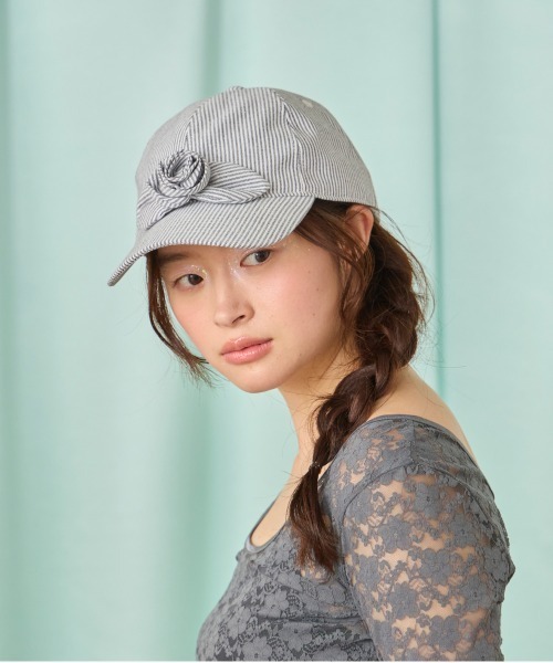kaorinomori(カオリノモリ)の「kaorinomori ベディキャップ / カオリノモリ(キャップ・レディース・ブラック/ホワイト/ライトブルー・FREE)」の10枚目の写真