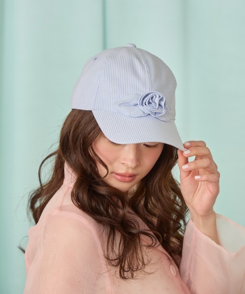 kaorinomori(カオリノモリ)の「kaorinomori ベディキャップ / カオリノモリ(キャップ・レディース・ブラック/ホワイト/ライトブルー・FREE)」の19枚目の写真
