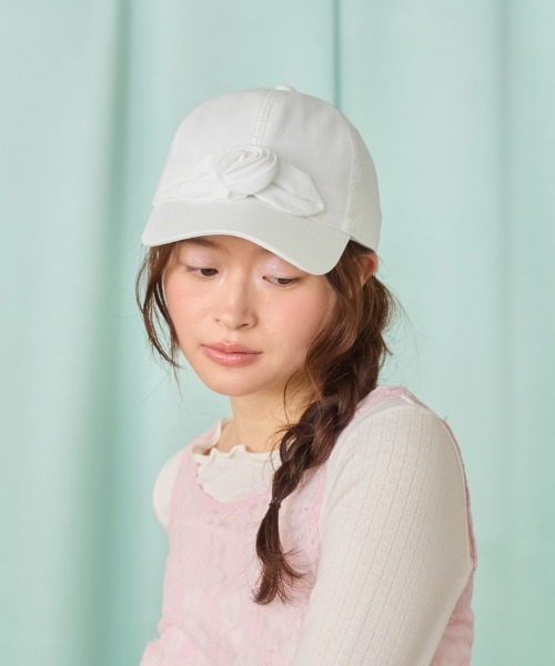kaorinomori(カオリノモリ)の「kaorinomori ベディキャップ / カオリノモリ(キャップ・レディース・ブラック/ホワイト/ライトブルー・FREE)」の5枚目の写真
