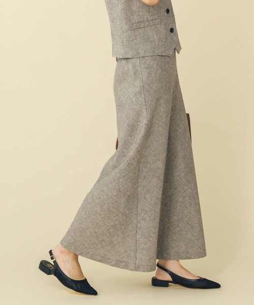 Gready Brilliant（グレディブリリアン）の「ＬＵラメリネンバイアス（スカート・レディース・ブラウン/ブラック・38）」の8枚目の写真