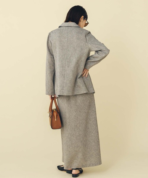 Gready Brilliant（グレディブリリアン）の「ＬＵラメリネンバイアス（スカート・レディース・ブラウン/ブラック・38）」の13枚目の写真