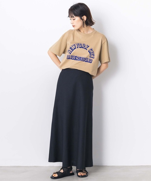 Gready Brilliant（グレディブリリアン）の「ＬＵラメリネンバイアス（スカート・レディース・ブラウン/ブラック・38）」の15枚目の写真