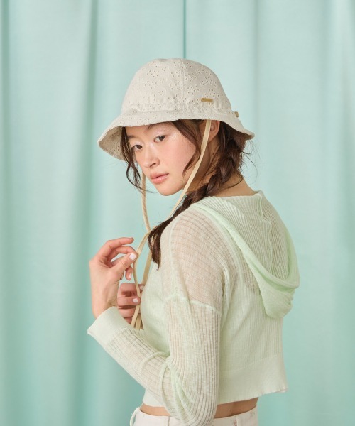 kaorinomori（カオリノモリ）の「kaorinomori レーブチューリップ パル / カオリノモリ（ハット・レディース・ブラック/スカイブルー/ホワイト・M/57.5cm）」の2枚目の写真