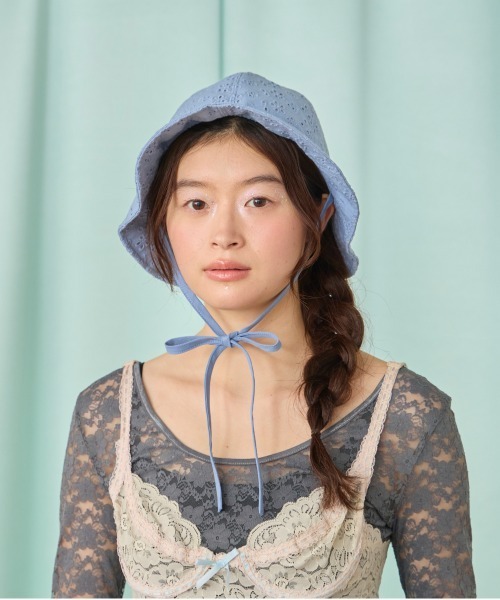 kaorinomori（カオリノモリ）の「kaorinomori レーブチューリップ パル / カオリノモリ（ハット・レディース・ブラック/スカイブルー/ホワイト・M/57.5cm）」の18枚目の写真