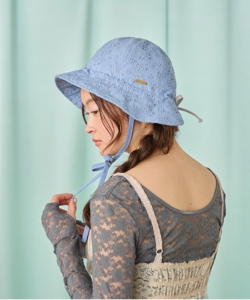 kaorinomori（カオリノモリ）の「kaorinomori レーブチューリップ パル / カオリノモリ（ハット・レディース・ブラック/スカイブルー/ホワイト・M/57.5cm）」の20枚目の写真