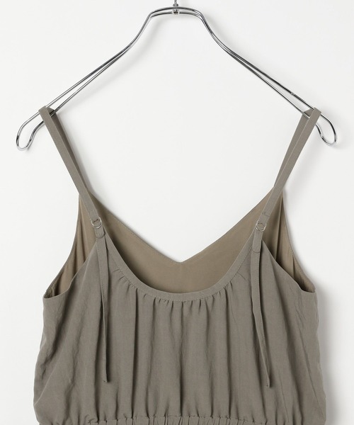 BAYFLOW（ベイフロー）の「[さらっと軽い着心地]ウエストギャザーサロペット（サロペット/オーバーオール・レディース・ブラック/カーキ・FREE）」の16枚目の写真