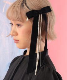 TOGA PULLA/トーガプルラ】Concho leather barrette/コンチョレザー