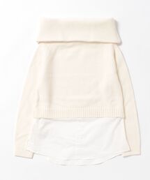 REAL CUBE | オフタートルシャツレイヤードニット(ニット/セーター)