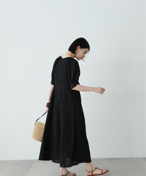 N.(N. Natural Beauty Basic)(エヌエヌナチュラルビューティーベーシック)の「ラグランスリーブドットワンピース(ワンピース・レディース・ブラック/オフホワイト・MEDIUM)」の17枚目の写真