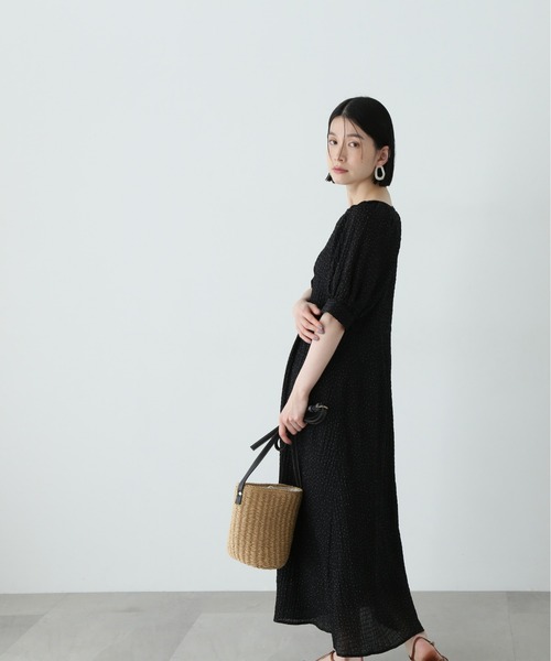 N.(N. Natural Beauty Basic)(エヌエヌナチュラルビューティーベーシック)の「ラグランスリーブドットワンピース(ワンピース・レディース・ブラック/オフホワイト・MEDIUM)」の18枚目の写真