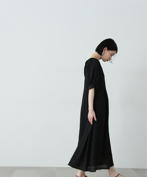 N.(N. Natural Beauty Basic)(エヌエヌナチュラルビューティーベーシック)の「ラグランスリーブドットワンピース(ワンピース・レディース・ブラック/オフホワイト・MEDIUM)」の21枚目の写真
