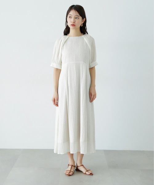 N.(N. Natural Beauty Basic)(エヌエヌナチュラルビューティーベーシック)の「ラグランスリーブドットワンピース(ワンピース・レディース・ブラック/オフホワイト・MEDIUM)」の9枚目の写真