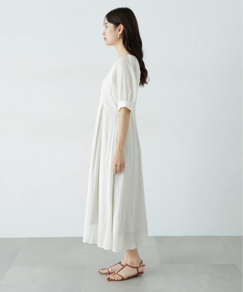 N.(N. Natural Beauty Basic)(エヌエヌナチュラルビューティーベーシック)の「ラグランスリーブドットワンピース(ワンピース・レディース・ブラック/オフホワイト・MEDIUM)」の10枚目の写真