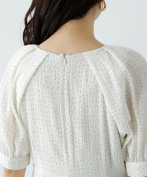 N.(N. Natural Beauty Basic)(エヌエヌナチュラルビューティーベーシック)の「ラグランスリーブドットワンピース(ワンピース・レディース・ブラック/オフホワイト・MEDIUM)」の13枚目の写真
