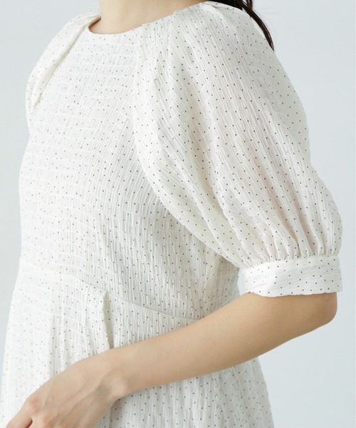 N.(N. Natural Beauty Basic)(エヌエヌナチュラルビューティーベーシック)の「ラグランスリーブドットワンピース(ワンピース・レディース・ブラック/オフホワイト・MEDIUM)」の14枚目の写真