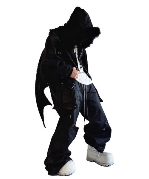haveyoudiedbefore(ハブユーダイドビフォー)の「【haveyoudiedbefore?】Bat pack / 【ハブユーダイドビフォー?】バットバックパック <着用動画あり>(バックパック/リュック・メンズ・ブラック/ホワイト・ONE SIZE)」の11枚目の写真