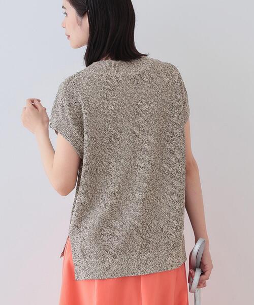 INDIVI(インディヴィ)の「【和紙混素材】フレンチスリーブミックスカラーニット(ニット/セーター・レディース・グレー系4/ベージュ系その他7/グリーン系5/チャコール・38/34/19/15 /13/05)」の11枚目の写真