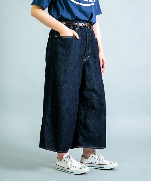 オムニゴッド　デニムキュロットパンツ OMNIGOD womens / オムニゴッド ] 10ozデニム 5Pイージーワイド