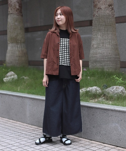 OMNIGOD womens / オムニゴッド ] 10ozデニム 5Pイージーワイド