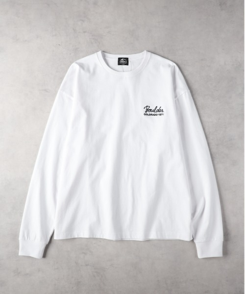 CAMP7(キャンプセブン)の「【CAMP7】Boulder刺繍ロンT(Tシャツ/カットソー・メンズ・ブラック/ホワイト・M/L/XL)」の2枚目の写真