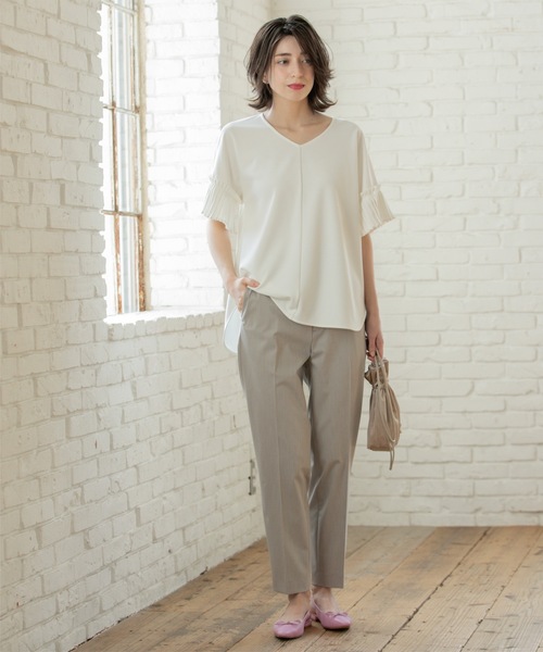 OPAQUE.CLIP（オペークドットクリップ）の「美脚ストレッチテーパードパンツ【洗濯機洗い可】（その他パンツ・レディース・ブラック/ライトグレー/パープル/ブルー系その他・36/34/40/38/42）」の5枚目の写真