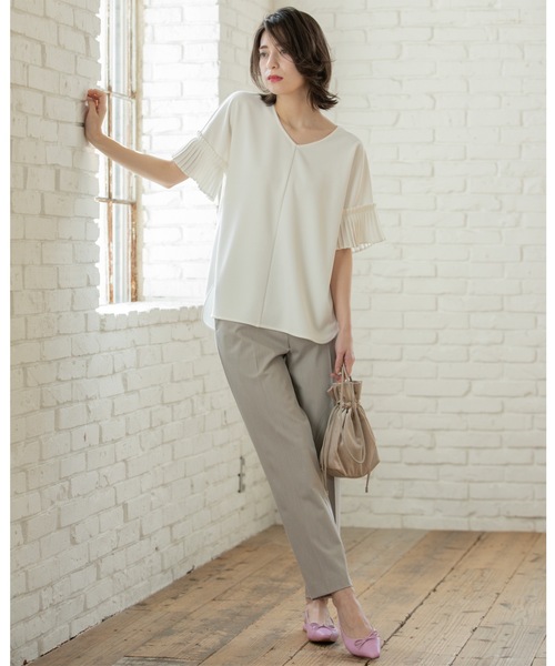 OPAQUE.CLIP（オペークドットクリップ）の「美脚ストレッチテーパードパンツ【洗濯機洗い可】（その他パンツ・レディース・ブラック/ライトグレー/パープル/ブルー系その他・36/34/40/38/42）」の6枚目の写真