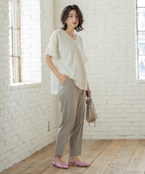 OPAQUE.CLIP（オペークドットクリップ）の「美脚ストレッチテーパードパンツ【洗濯機洗い可】（その他パンツ・レディース・ブラック/ライトグレー/パープル/ブルー系その他・36/34/40/38/42）」の7枚目の写真