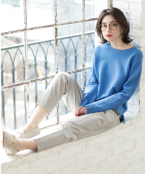 OPAQUE.CLIP（オペークドットクリップ）の「美脚ストレッチテーパードパンツ【洗濯機洗い可】（その他パンツ・レディース・ブラック/ライトグレー/パープル/ブルー系その他・36/34/40/38/42）」の8枚目の写真