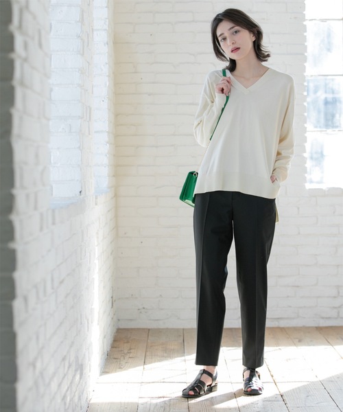 OPAQUE.CLIP（オペークドットクリップ）の「美脚ストレッチテーパードパンツ【洗濯機洗い可】（その他パンツ・レディース・ブラック/ライトグレー/パープル/ブルー系その他・36/34/40/38/42）」の11枚目の写真