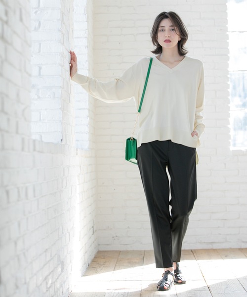 OPAQUE.CLIP（オペークドットクリップ）の「美脚ストレッチテーパードパンツ【洗濯機洗い可】（その他パンツ・レディース・ブラック/ライトグレー/パープル/ブルー系その他・36/34/40/38/42）」の13枚目の写真