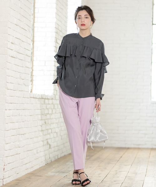 OPAQUE.CLIP（オペークドットクリップ）の「美脚ストレッチテーパードパンツ【洗濯機洗い可】（その他パンツ・レディース・ブラック/ライトグレー/パープル/ブルー系その他・36/34/40/38/42）」の15枚目の写真