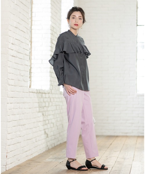 OPAQUE.CLIP（オペークドットクリップ）の「美脚ストレッチテーパードパンツ【洗濯機洗い可】（その他パンツ・レディース・ブラック/ライトグレー/パープル/ブルー系その他・36/34/40/38/42）」の16枚目の写真