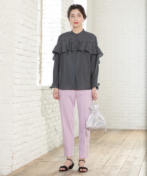 OPAQUE.CLIP（オペークドットクリップ）の「美脚ストレッチテーパードパンツ【洗濯機洗い可】（その他パンツ・レディース・ブラック/ライトグレー/パープル/ブルー系その他・36/34/40/38/42）」の17枚目の写真