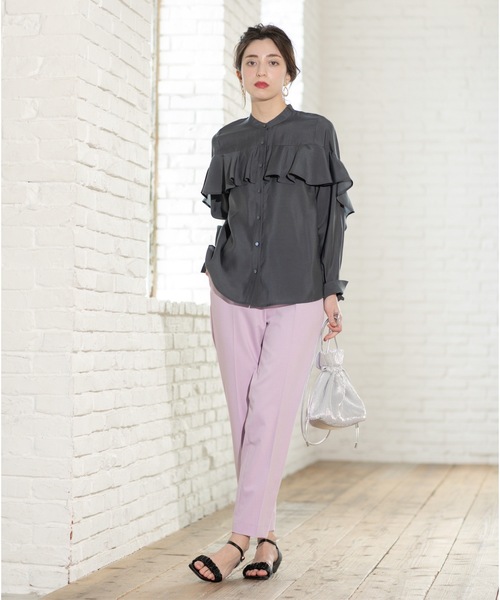 OPAQUE.CLIP（オペークドットクリップ）の「美脚ストレッチテーパードパンツ【洗濯機洗い可】（その他パンツ・レディース・ブラック/ライトグレー/パープル/ブルー系その他・36/34/40/38/42）」の18枚目の写真