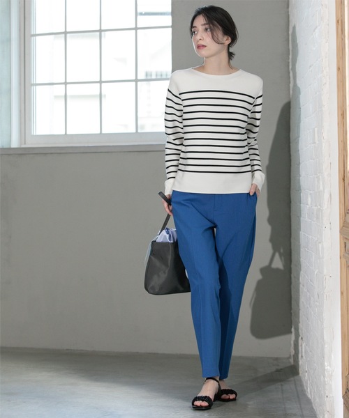 OPAQUE.CLIP（オペークドットクリップ）の「美脚ストレッチテーパードパンツ【洗濯機洗い可】（その他パンツ・レディース・ブラック/ライトグレー/パープル/ブルー系その他・36/34/40/38/42）」の21枚目の写真