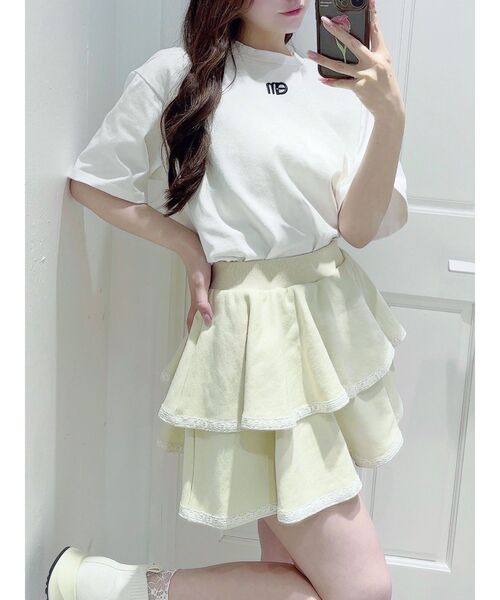 EATME（イートミー）の「エンブロイダリービッグTシャツ（Tシャツ/カットソー・レディース・ブラック/オフホワイト・FREE）」の7枚目の写真