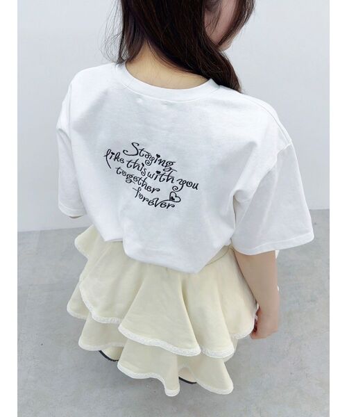 EATME（イートミー）の「エンブロイダリービッグTシャツ（Tシャツ/カットソー・レディース・ブラック/オフホワイト・FREE）」の8枚目の写真