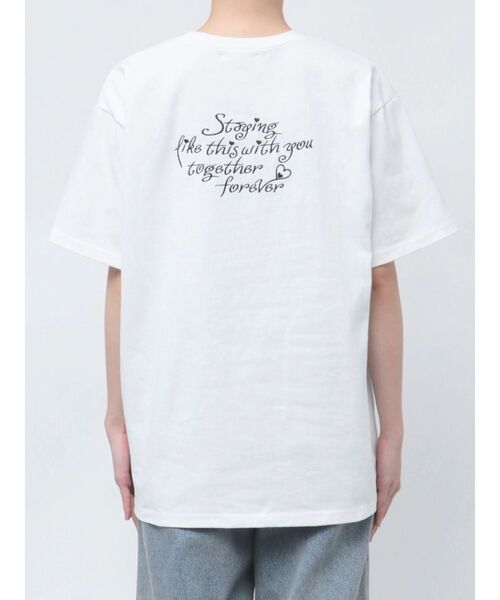 EATME（イートミー）の「エンブロイダリービッグTシャツ（Tシャツ/カットソー・レディース・ブラック/オフホワイト・FREE）」の19枚目の写真
