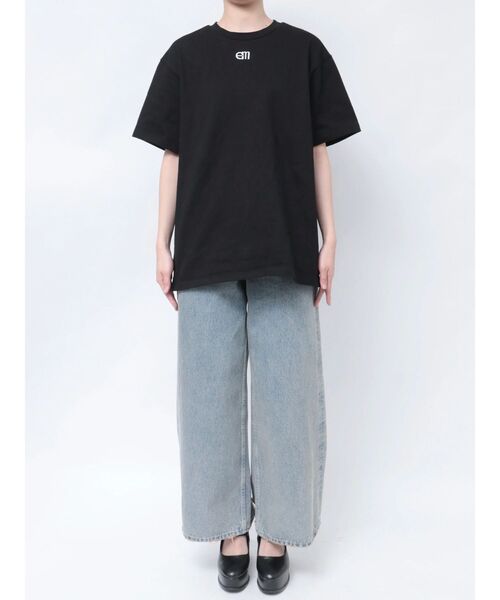 EATME（イートミー）の「エンブロイダリービッグTシャツ（Tシャツ/カットソー・レディース・ブラック/オフホワイト・FREE）」の20枚目の写真
