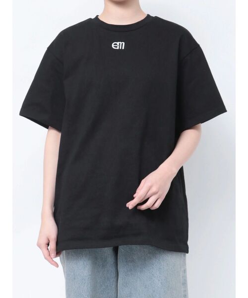 EATME（イートミー）の「エンブロイダリービッグTシャツ（Tシャツ/カットソー・レディース・ブラック/オフホワイト・FREE）」の3枚目の写真