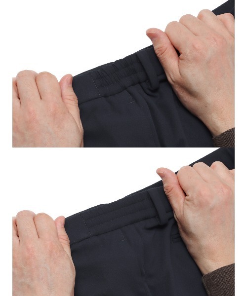 SUIT SQUARE(スーツスクエア)の「スマみえテーパードパンツ ウォッシャブル ストレッチ CROSS MOVA 無地 SL02(スラックス・メンズ・ベージュ系/グレー系/ネイビー系・S/M/L/LL/3L/SS)」の14枚目の写真