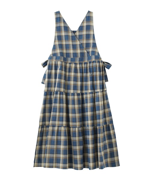 MILKFED.（ミルクフェド）の「APRON TIERED DRESS（ワンピース・レディース・ブラウン/ブルー/オフホワイト・ONE SIZE）」の20枚目の写真