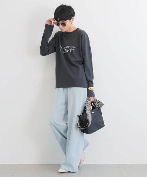BARNYARDSTORM（バンヤードストーム）の「BARNYARDSTORM / ロゴプリントロンＴ（Tシャツ/カットソー・レディース・チャコールグレー/ホワイト・FREE）」の13枚目の写真