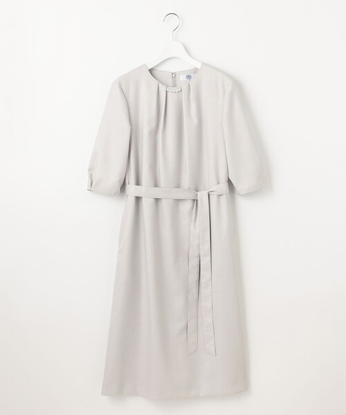 J.PRESS Ladies（J.プレス レディス）の「【洗える・UV加工・吸水速乾】OXIJEWELストレッチ ワンピース（ワンピース・レディース・シルバー系/ライトグレー系/ベージュ系/ネイビー系・XS）」の20枚目の写真