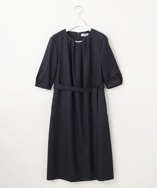 J.PRESS Ladies（J.プレス レディス）の「【洗える・UV加工・吸水速乾】OXIJEWELストレッチ ワンピース（ワンピース・レディース・シルバー系/ライトグレー系/ベージュ系/ネイビー系・XS）」の18枚目の写真